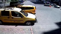 Kayseri'de meydana gelen kazalar güvenlik kameralarına yansıdı