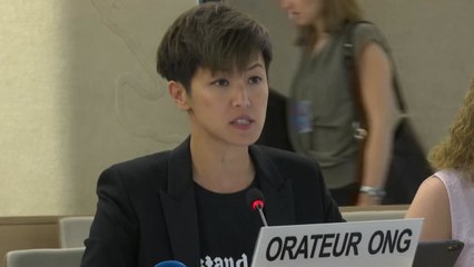 홍콩 가수 데니스 호, 유엔서 중국 퇴출 촉구 / YTN