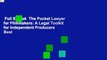 Full E-book  The Pocket Lawyer for Filmmakers: A Legal Toolkit for Independent Producers  Best