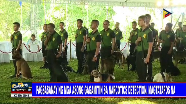 Pagsasanay ng mga asong gagamitin sa narcotics detection, magtatapos na