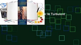 About For Books  Leadership: In Turbulent Times  Best Sellers Rank : #2