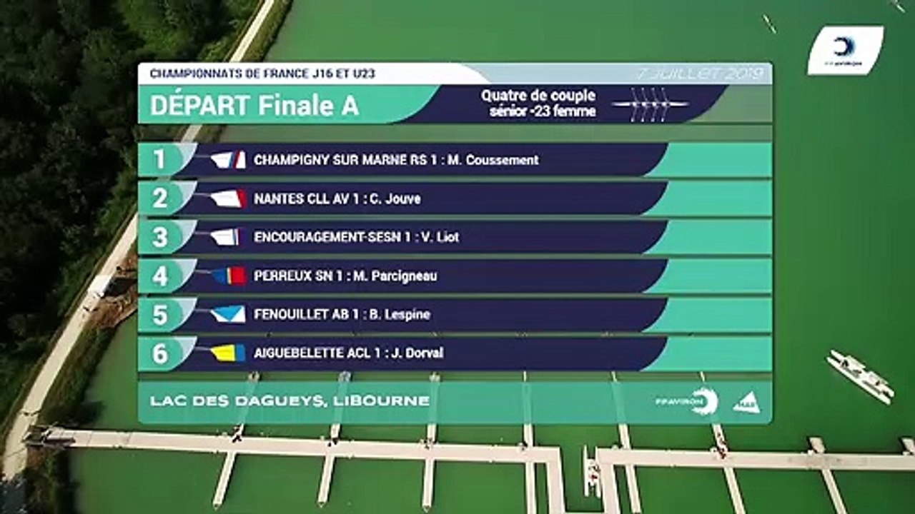 Championnat de France S-23 Bateaux longs Libourne 2019 - Finale du quatre de couple femmes S-23F4x