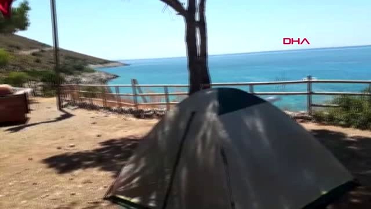 MUĞLA Datça'da çadırda tatil keyfi