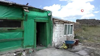 Kars'ta yaşlı çiftin tek odada yaşam mücadelesi
