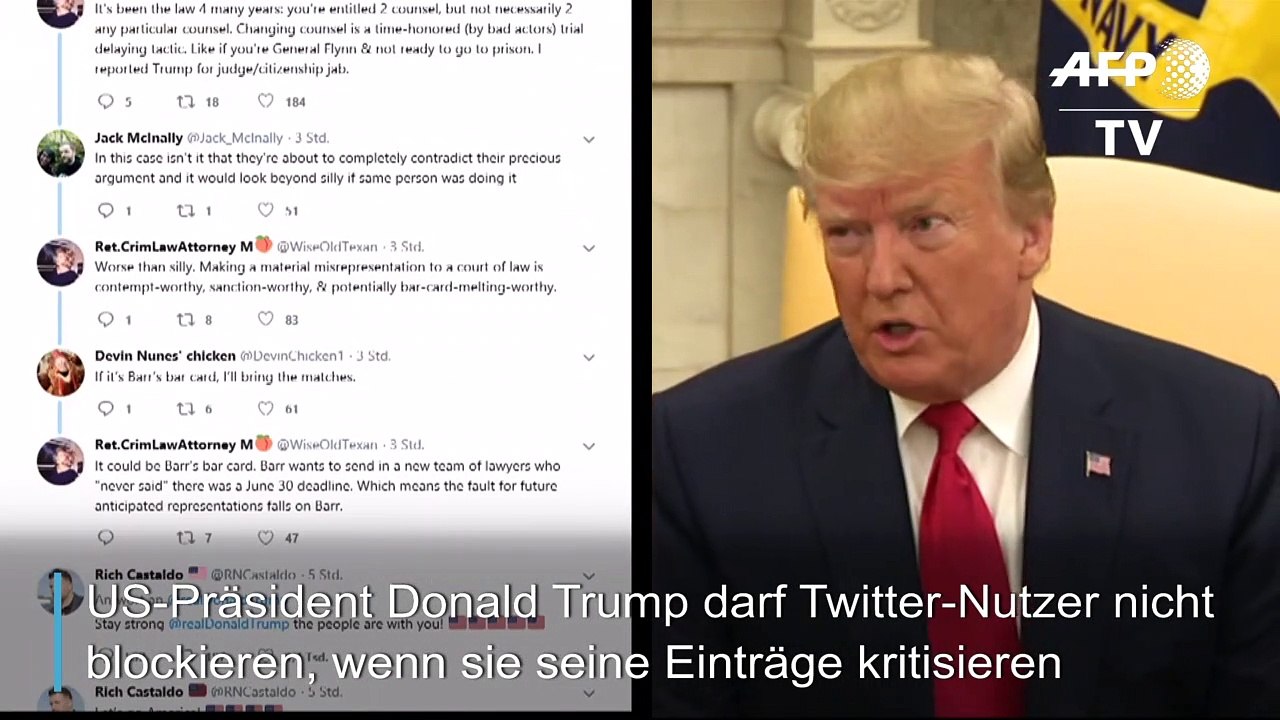 Trump darf Kritiker bei Twitter nicht blockieren