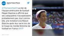 L’équipe américaine de football n’ira pas à la Maison Blanche, affirme sa star Megan Rapinoe