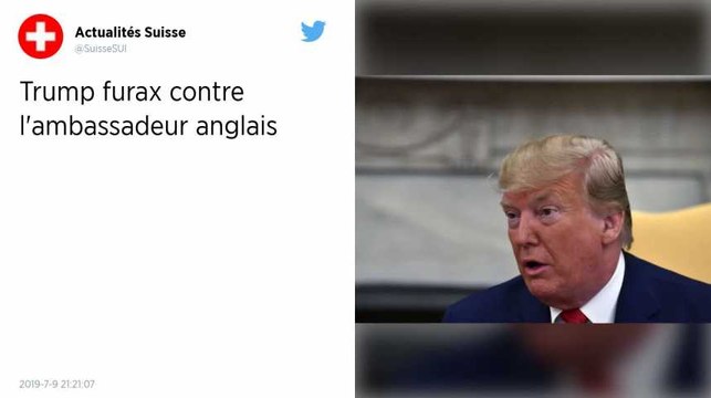 Trump s'emporte contre l'ambassadeur britannique, « imbécile prétentieux »