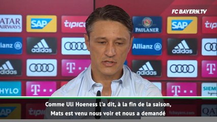 Bayern - Kovac : "Hummels a refusé la concurrence avec Süle et Hernandez"