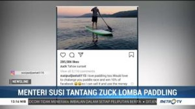Menteri Susi Tantang Bos Facebook Lomba Paddling