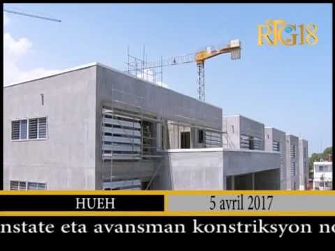 Les travaux de construction de nouveaux bâtiments de l'Hôpital de l'université d'état d'Haïti.