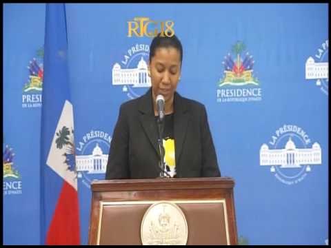 Haïti.- Palais National / Conférence de presse