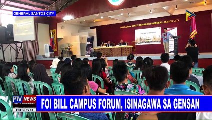 FOI Bill Campus Forum, isinagawa sa GenSan