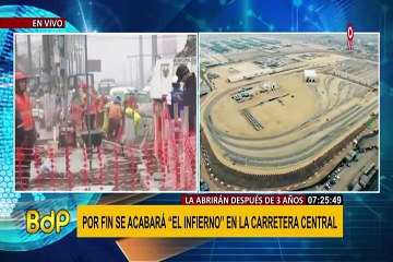 Carretera Central: reabrirán tramo clausurado por obras de la Línea 2 del Metro de Lima