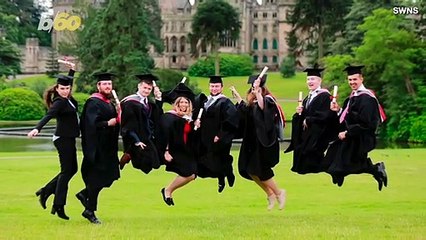 These College Grads Receive Diplomas and Toss Caps Off 68mph Roller Coaster