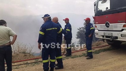 Σε εξέλιξη η πυρκαγιά στη Δίβρη