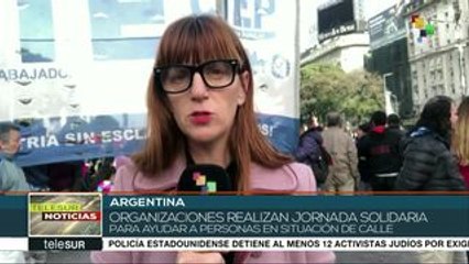 Argentina: jornada solidaria para personas en situación de calle