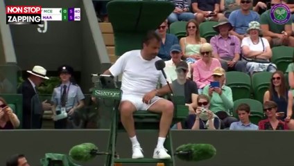 Wimbledon 2019 : Henri Leconte échange sa place avec l'arbitre en plein match (Vidéo)