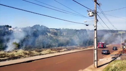 Incêndio ambiental mobiliza equipes ao Presidente