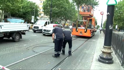 Tramvay arıza yaptı, seferler durdu