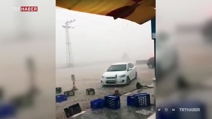 Edirne Enez'de dolu etkili oldu