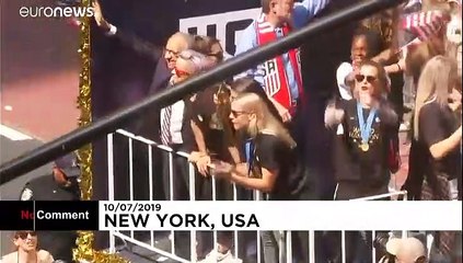 US World Cup champions celebrate in jubilant parade