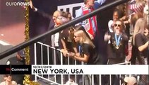 US World Cup champions celebrate in jubilant parade