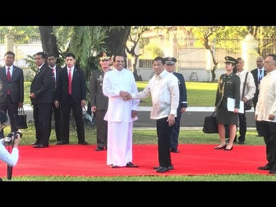 Duterte meets Sri Lankan President Sirisena in Malacañang