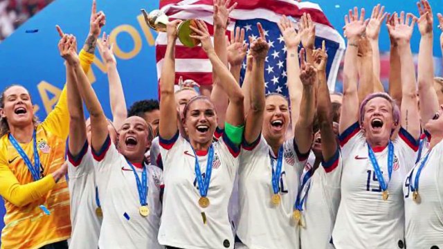 The U.S. women's soccer team led crowds through Equal Pay! chants during their parade, and we stan