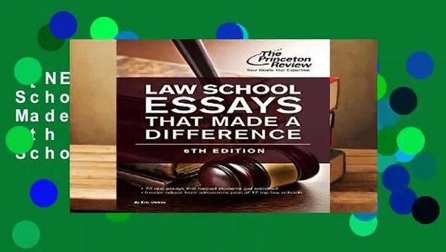 [NEW RELEASES] Law School Essays That Made A Difference, 6th Edition (Graduate School Admissions