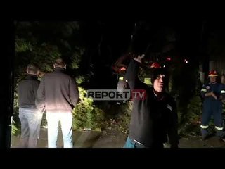 Report TV - Erërat e stuhishme rrëzojnë pemën, bllokohet gjatë natës dogana e Kakavijës