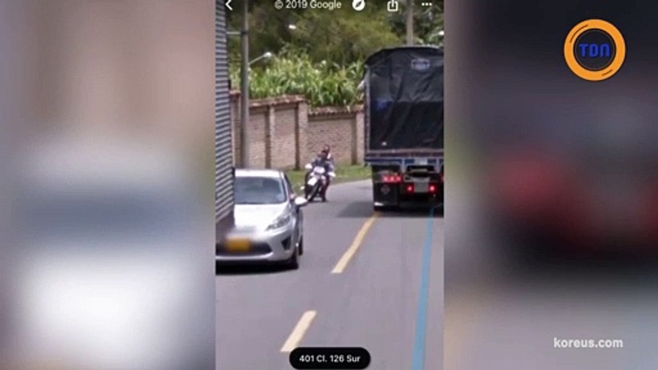 Un accident de moto capturé sur Google street view