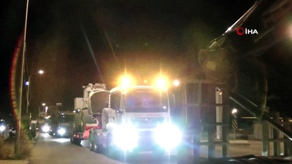 Suriye sınırına iş makinesi sevkıyatı