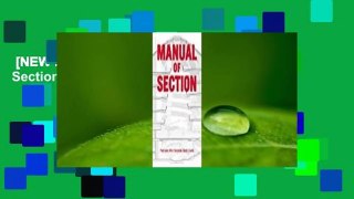 [NEW RELEASES]  Manual of Section