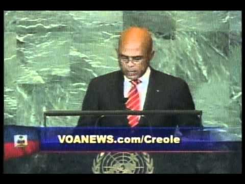 Declaration President Michel Martelly nan Nation Unis