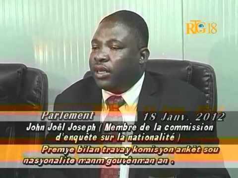 Palman premye bilan travay komisyon ankèt sou nasyonalite manm gouvènman