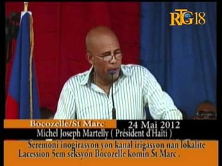 Seremoni inogirasyon yon kanal irigasyon.