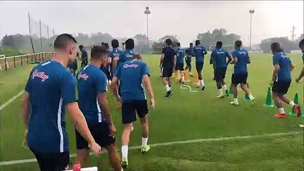 Primer Entrenamiento Matinal del Sporting de Gijón