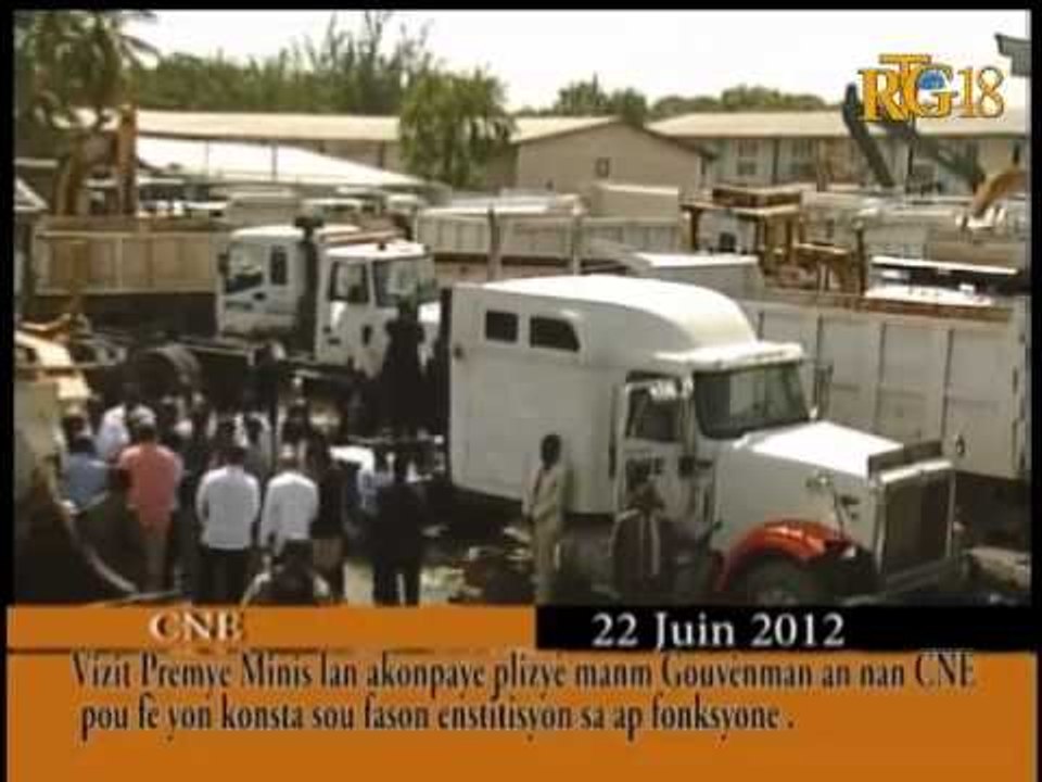 Vizit Premye Minis lan akonpaye plizyè manm Gouvènman an nan CNE pou fè yon konsta.