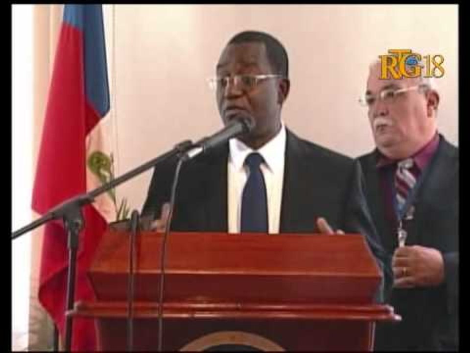 Seremoni enstalasyon nouvo Direktè jeneral SONAPI a Georges Barreau Sassine.