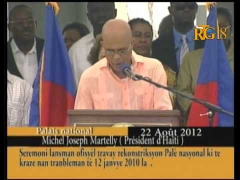 Seremoni lansman ofisyèl travay rekonstriksyon Palè nasyonal.