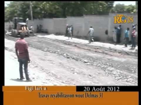 Travay reyabilitasyon wout Delmas 31. (Figi lari a).