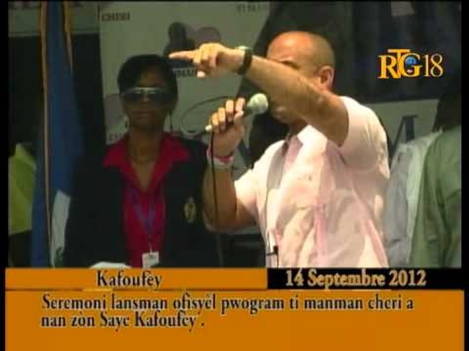 Seremoni lansman ofisyèl pwogram ti manman cheri a nan zòn Saye Kafoufèy.