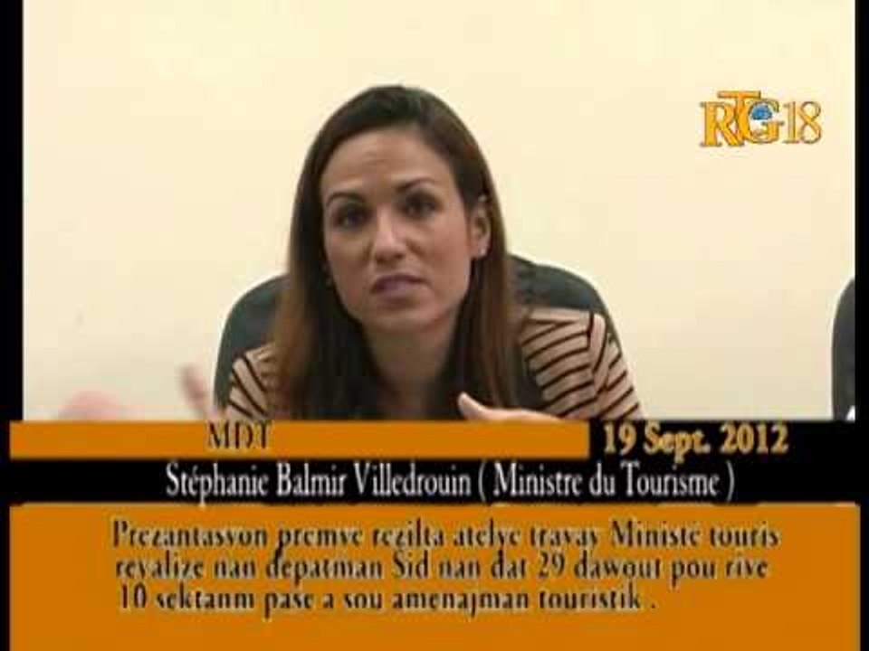 Prezantasyon premye rezilta atelye Ministè touris reyalize nan depatman Sid nan dat 29 Daout.