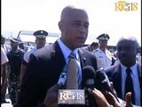 Prezidan Repiblik la Michel Joseph Martelly nan tèt yon delegasyon kite peyi a
