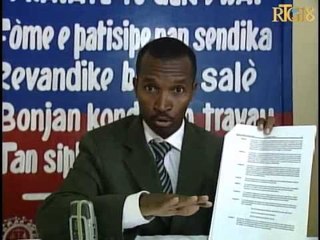 Download Video: AUMOHD pote limyè epi mande pou respektè lwa 14 septanm 2009 ki te lwa salè minimòm nan.