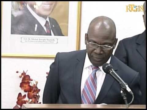 Seremoni enstalasyon Dorléan Fortuné kòm nouvo Direktè jeneral Ministè afè etranjè ak kitl yo.