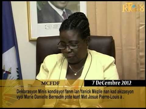 Deklarasyon Minis kondisyon fanm lan Yanick Mézile nan kad akizasyon vyòl Marie Danielle Bernadin