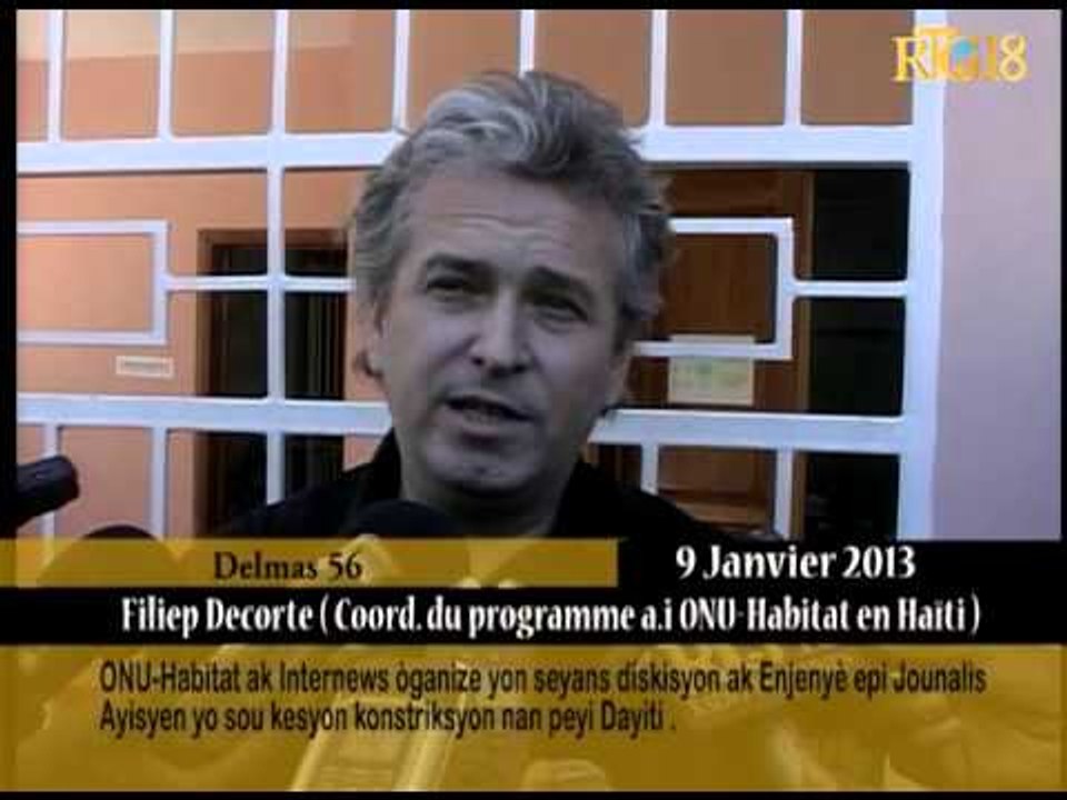 ONU-Habitat ak Intervews òganize yon seyans diskisyon ak Enjenyè epi Jounalis Ayisyen yo sou kesyo