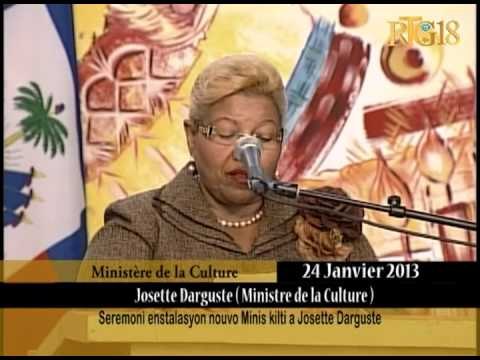 Seremoni enstalasyon nouvo Minis Kilti a Josette Darguste.
