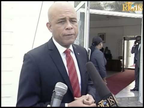 Vizit ofisyèl Prince Albert II de Manaco nan Palè nasyonal nan kad akonpayman lap bay Ayiti.